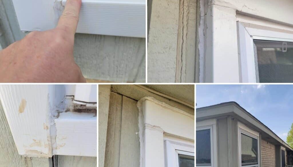 Bad window installation from Powers Remodeling Group. This is the way that a national company left a window installation in Grand Prairie Texas.
