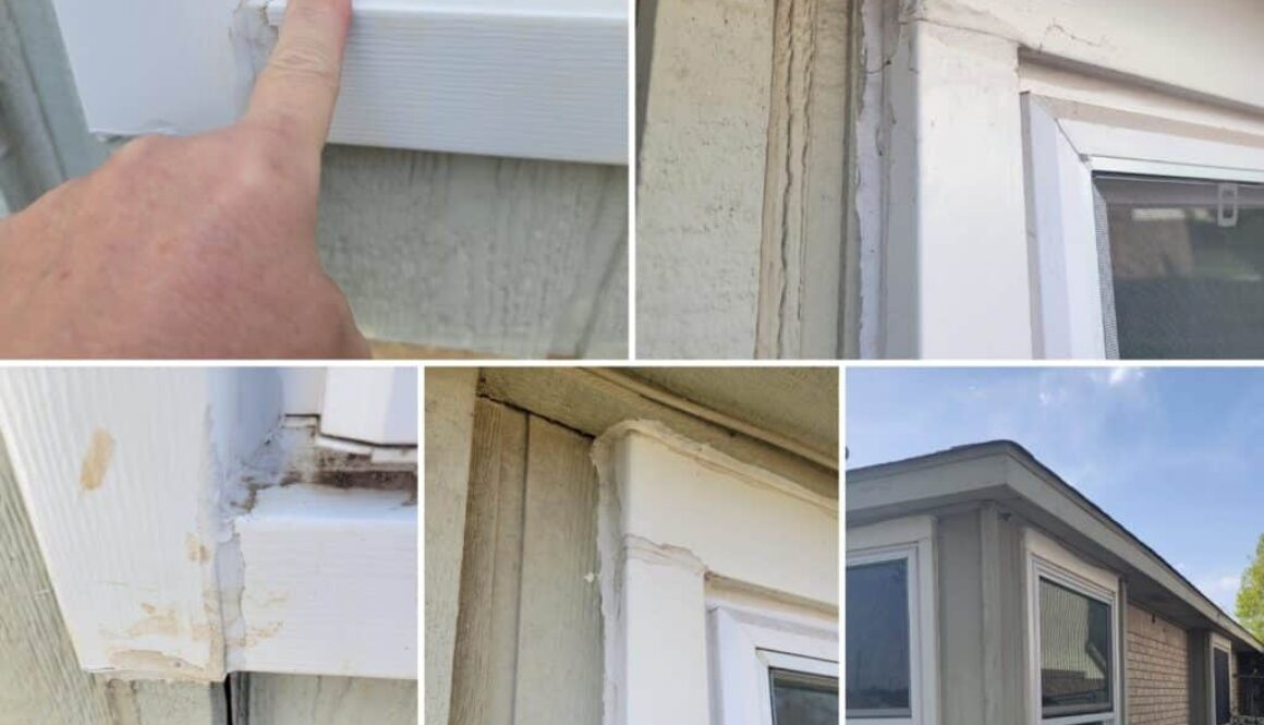 Bad installation from Powers Remodeling Group. This is the way that a national company left a window installation in Grand Prairie Texas.