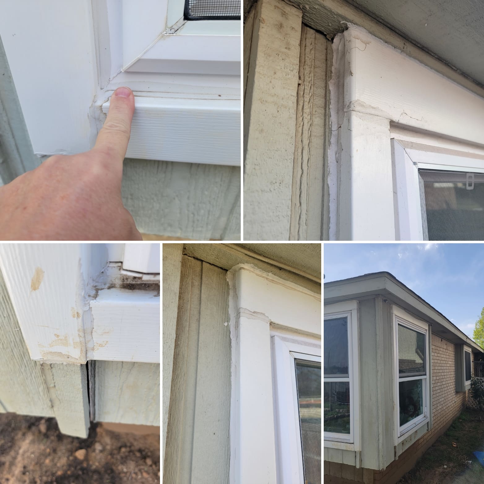 Bad window installation from Powers Remodeling Group. This is the way that a national company left a window installation in Grand Prairie Texas.