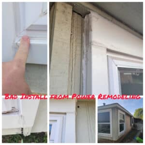 Bad Contractors. Pictures of bad work from Powers remodeling group.