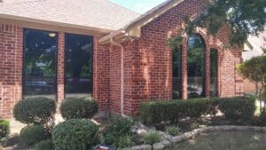 These are beautiful replacement windows with bronze exterior frames.
