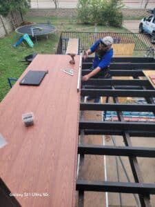ProTex Remodeling installation of Nexan aluminum decking