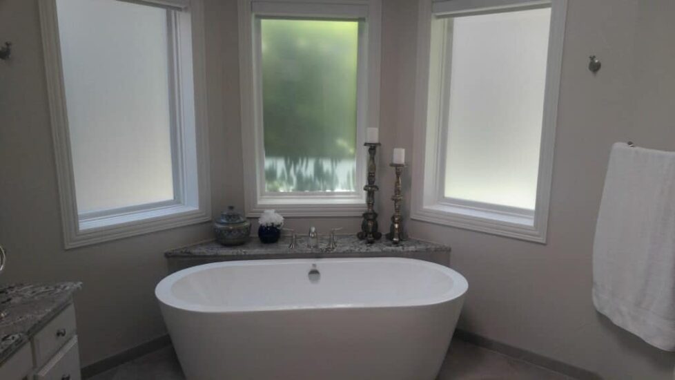 Satin Obscured Glass in Bathroom Better the American Craftsman series from ProTex Remodeling