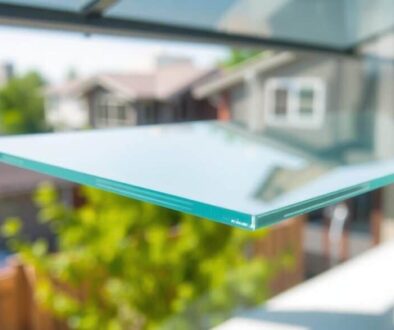 Noise reduction glass. This is a picture showing you the side view and thickness of a piece of modern glass.