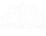 5 Star rating logo with 5 starts arched at the top