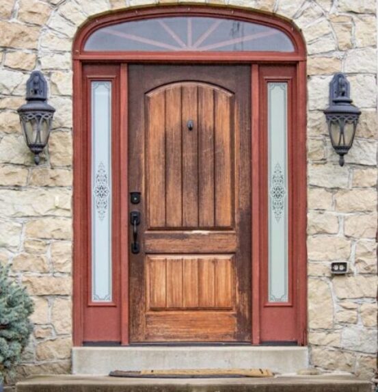 Old distressed door that is in need of replacement or repair