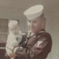 This is a picture of my dad and I in 1966 before he shipped off to fight the war in Vietnam